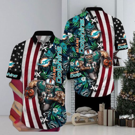 NFL Miami Dolphins Hawaii Shirt Mascot Aloha Summer Shirt