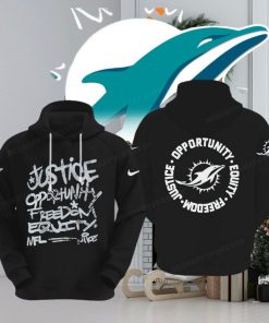 NFL Miami Dolphins Justice Opportunity Equity Freedom Hoodie