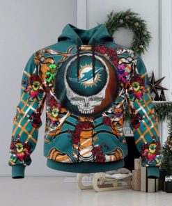 NFL Miami Dolphins Mix Grateful Dead, Personalized Name & Number Specialized Concepts Kits 3D Hoodie