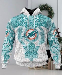 NFL Miami Dolphins Norse Viking Symbols 3D Hoodie