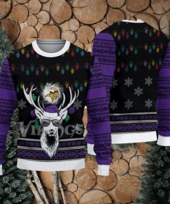 NFL Minnesota Vikings Christmas Reindeer V3 Sport Christmas Ugly Sweater 3D