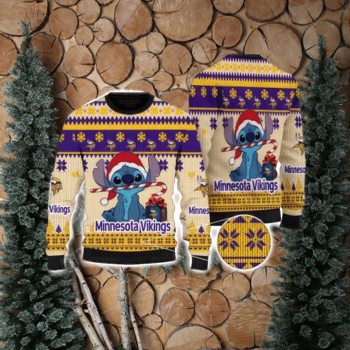 NFL Minnesota Vikings Cute Stitch Christmas Gift Ugly Christmas Sweater