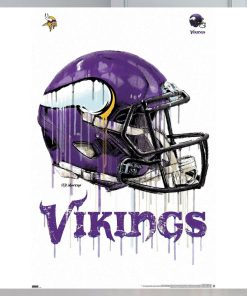 NFL Minnesota Vikings Drip Helmet 20 Wall Poster