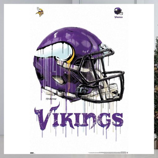 NFL Minnesota Vikings   Drip Helmet 20 Wall Poster