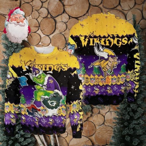 NFL Minnesota Vikings Grinch Christmas AOP Sweater