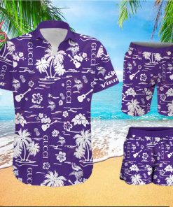 NFL Minnesota Vikings Gucci Logo Pattern Hawaiian Shirt & Shorts