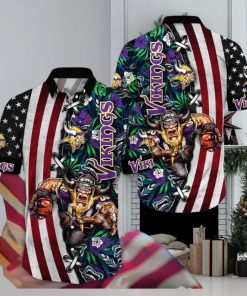 NFL Minnesota Vikings Hawaii Shirt Mascot Aloha Summer Shirt