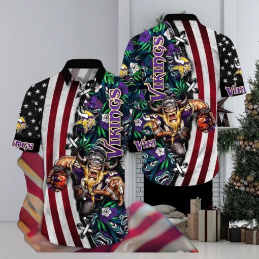 NFL Minnesota Vikings Hawaii Shirt Mascot Aloha Summer Shirt