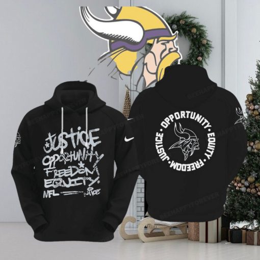 NFL Minnesota Vikings Justice Opportunity Equity Freedom Hoodie