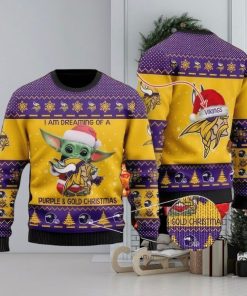NFL Minnesota Vikings Knitted Christmas Sweater Sled Custom Name