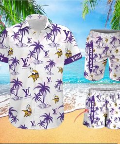 NFL Minnesota Vikings Louis Vuitton Logo Pattern Hawaiian Shirt