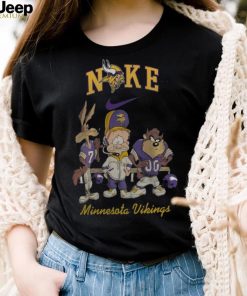 NFL Minnesota Vikings Nike Looney Tunes Wile E Coyote Elmer Fudd Tasmania Fullprinted T Shirt