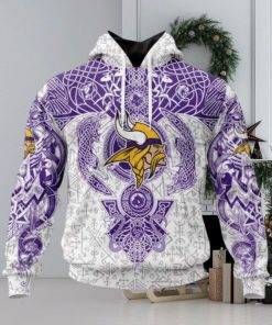 NFL Minnesota Vikings Norse Viking Symbols 3D Hoodie