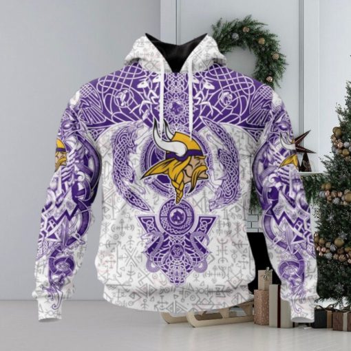 NFL Minnesota Vikings Norse Viking Symbols 3D Hoodie