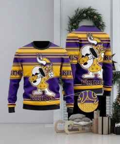 NFL Minnesota Vikings Snoopy Celebrates His Victory 3D Printed Ugly Christmas Sweater