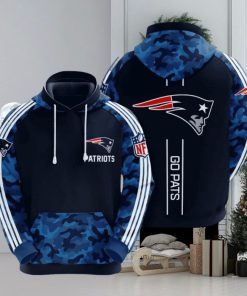 NFL New England Patriots Blue Camo Pullover Hoodie