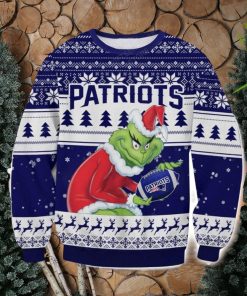 NFL New England Patriots Grinch AOP Ugly Christmas Sweater Christmas Gift For Men And Women