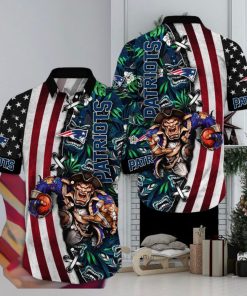 NFL New England Patriots Hawaii Shirt Mascot Aloha Summer Shirt