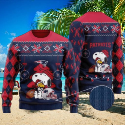 NFL New England Patriots Knitted Christmas Sweater Angelic