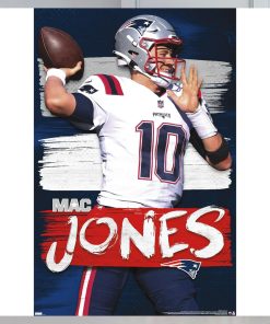 NFL New England Patriots Mac Jones 22 Wall Poster