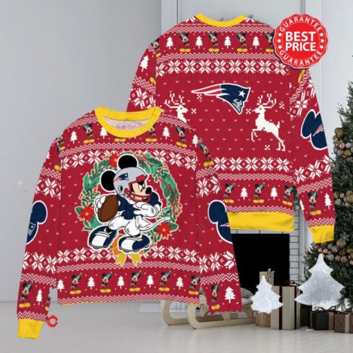 NFL New England Patriots x Mickey Mouse Christ Ugly Sweater