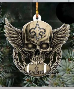 NFL New Orleans Saints Football Skull Logo Unique 20323 Christmas Ornament