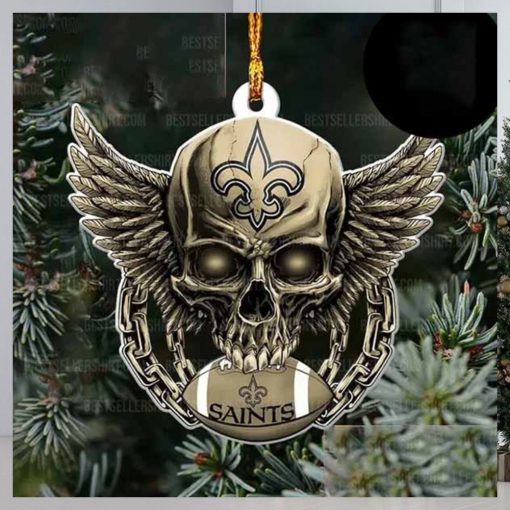 NFL New Orleans Saints Football Skull Logo Unique 20323 Christmas Ornament