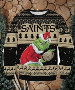 NFL New Orleans Saints Grinch AOP Ugly Christmas Sweater Christmas Gift For Men And Women