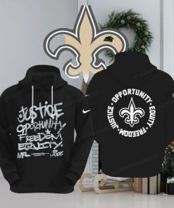 NFL New Orleans Saints Justice Opportunity Equity Freedom Hoodie