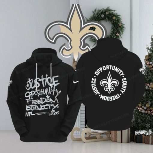 NFL New Orleans Saints Justice Opportunity Equity Freedom Hoodie