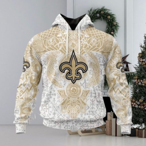 NFL New Orleans Saints Norse Viking Symbols 3D Hoodie