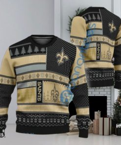 NFL New Orleans Saints Slogan Design Ugly Christmas Sweater Gift For Fans