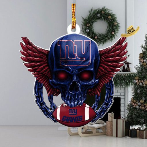 NFL New York Giants 2023 Holiday Gifts Xmas Skull Tree Decorations Ornament