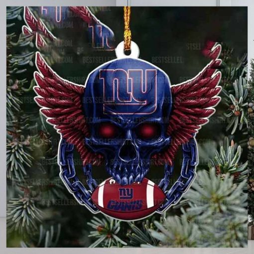 NFL New York Giants Football Skull Logo Unique 2023 Christmas Ornament