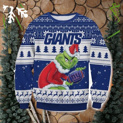 NFL New York Giants Grinch AOP Ugly Christmas Sweater Christmas Gift For Men And Women