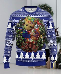 NFL New York Giants Groot Hug Christmas Ugly Sweater