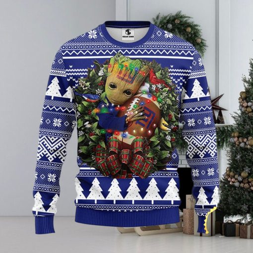 NFL New York Giants Groot Hug Christmas Ugly Sweater