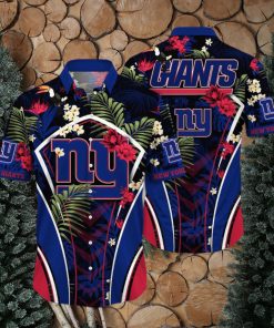 NFL New York Giants Hawaii Shirt Flower Vibrant Beachy Shirts