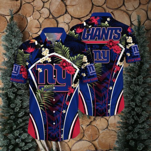 NFL New York Giants Hawaii Shirt Flower Vibrant Beachy Shirts