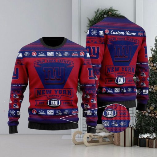 NFL New York Giants Logo New Style Personalized Knitted 3D Sweater