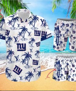 NFL New York Giants Louis Vuitton Logo Pattern Hawaiian Shirt & Shorts