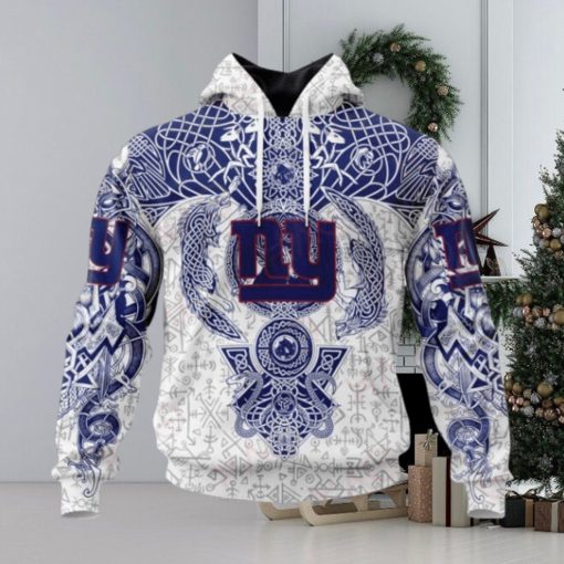 NFL New York Giants Norse Viking Symbols 3D Hoodie