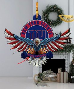 NFL New York Giants Xmas American US Eagle Custom Name Ornament