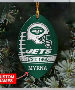 NFL New York Jets Custom Names 2023 Christmas Ornament