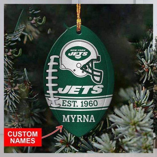 NFL New York Jets Custom Names 2023 Christmas Ornament