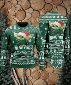 NFL New York Jets Cute Baby Yoda Sweater