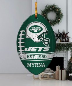 NFL New York Jets Football Xmas Custom Name Tree Decorations Christmas Gift For Fans Ornament