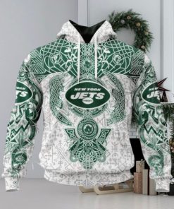 NFL New York Jets Norse Viking Symbols 3D Hoodie