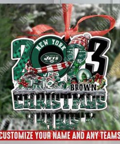 NFL New York Jets Personalized 2023 Christmas Trees Ornament