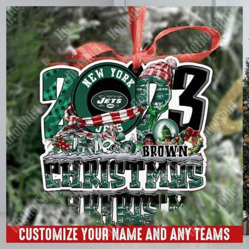 NFL New York Jets Personalized 2023 Christmas Trees Ornament